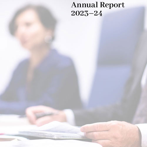 Cover page of the VRB Annual Report 2023-24